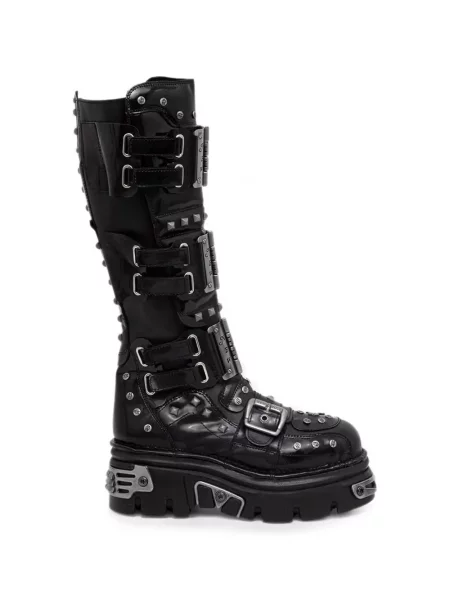 Botine New Rock cu tepi negru