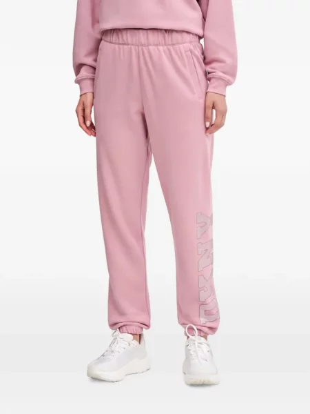 Pantaloni Dkny alergare cu autograf roz