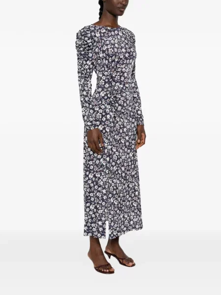 Rochie midi Mar De Margaritas cu model floral cu imagine albastru