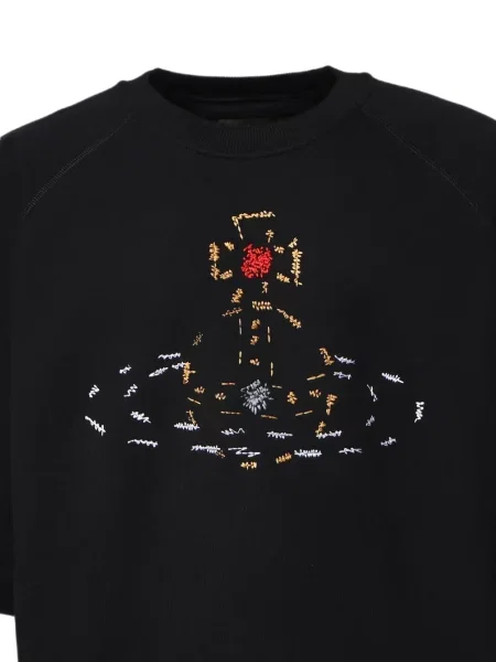 Къс суитчър Vivienne Westwood с къс ръкав черно