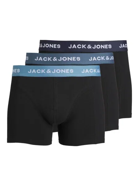 JACK & JONES Boksarice JACSOLID ALEX modra / svetlo modra / črna bela