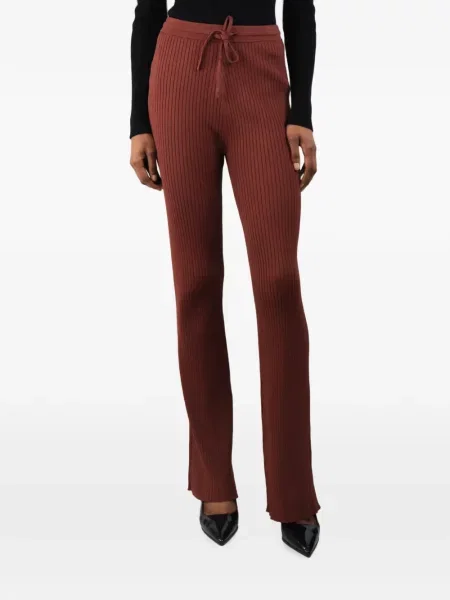 Pantaloni Nanushka cu cordon maro