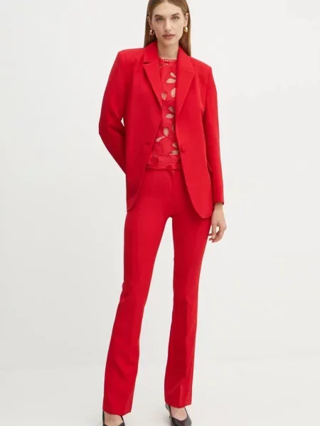 Блузка Morgan DROUL принт квіти DROUL червоний