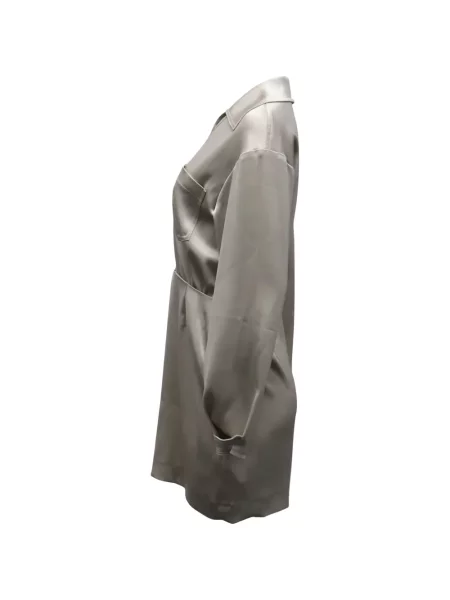 Rochie tip cămașă Nanushka de costum gri
