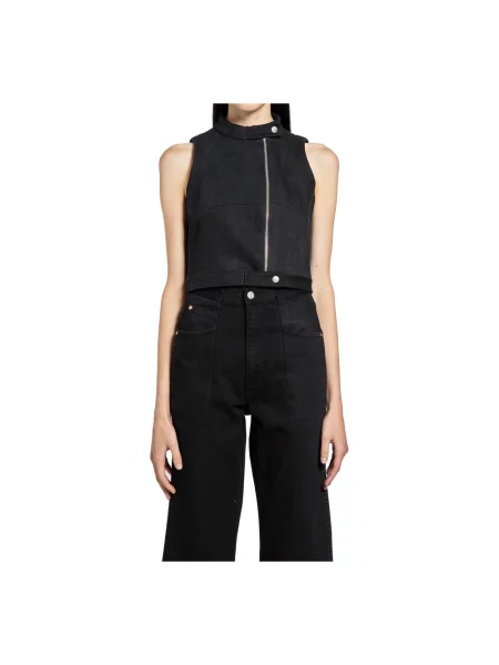 Top E.l.v. Denim biker czarny