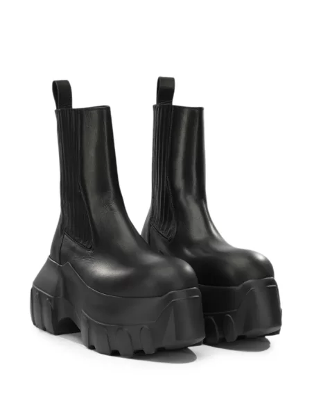 Cizme scurte Rick Owens cu platformă negru