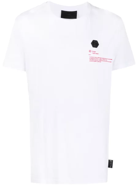 Tricou Philipp Plein cu imagine alb
