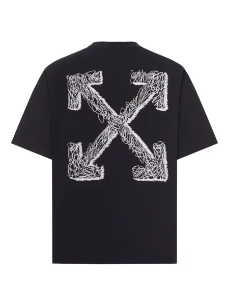 Tricou Off-white cu autograf alb