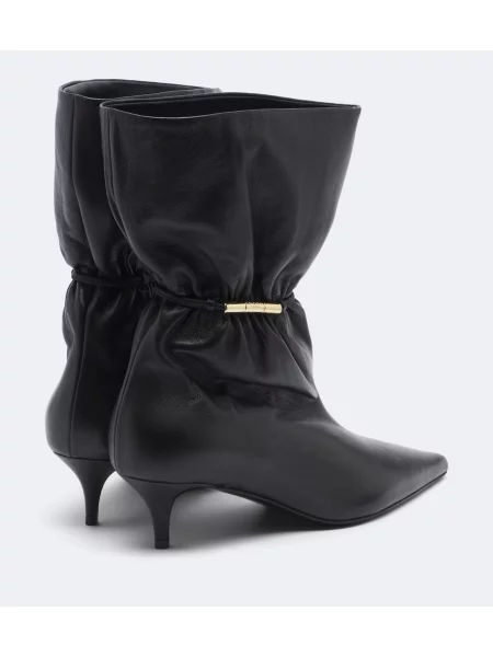 Cizme scurte Balmain din piele negru