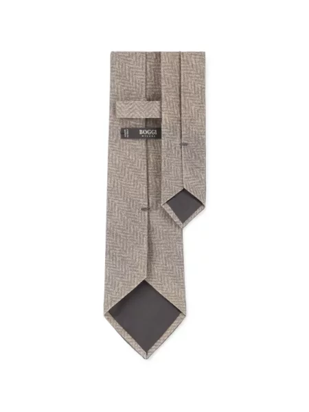 Cravată Boggi Milano de lână cu model herringbone
