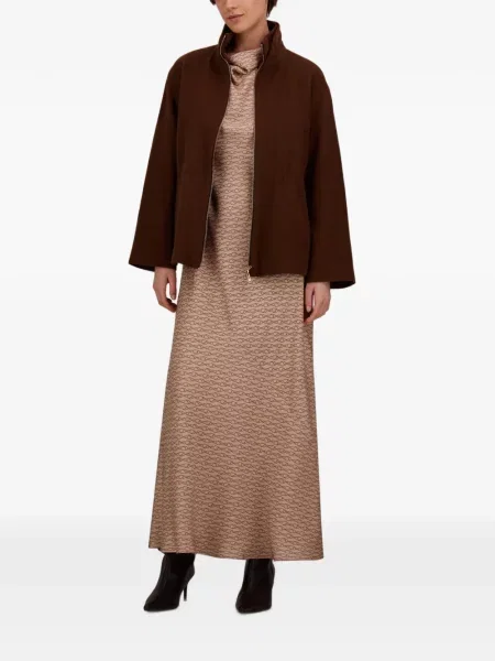 Rochie maxi Herno de mătase cu imagine