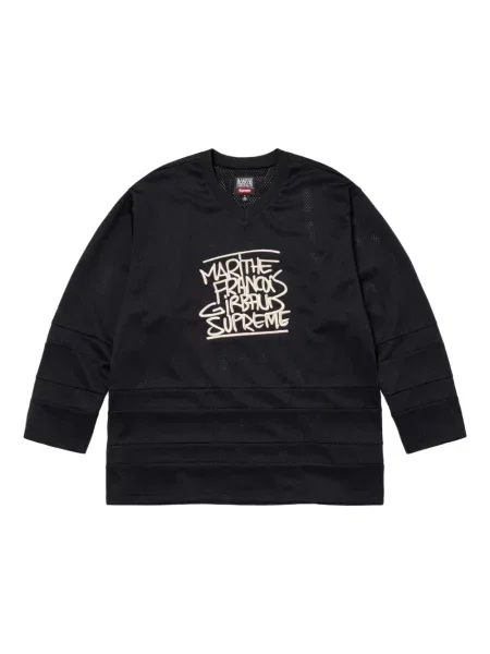 Košile Supreme s výšivkou jersey černá