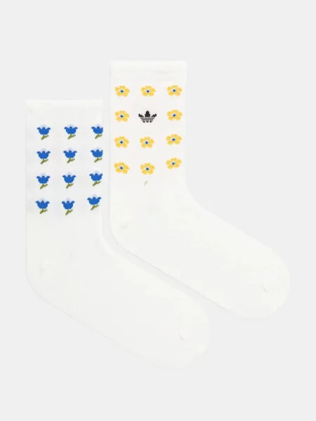 ADIDAS ORIGINALS Ponožky Adidas Originals x Liberty London modrá / žltá / zelená biela