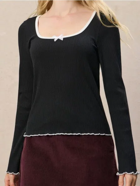 Футболка з довгим рукавом чорний