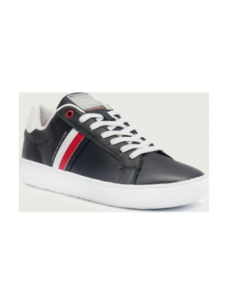 Tommy Hilfiger Bőr sneakers tornacipő kék