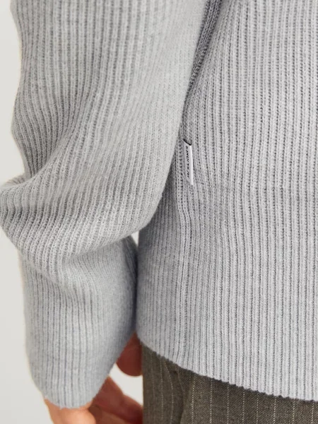 JACK & JONES Sveter JJEPerfect svetlosivá sivá