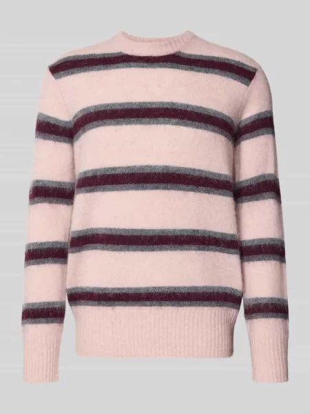 Sweter z dzianiny z domieszką wełny z alpaki model „JOHAN” Annarr