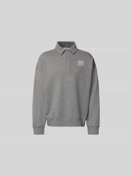 Sweter w kroju regular fit z kołnierzykiem polo Maison Kitsune
