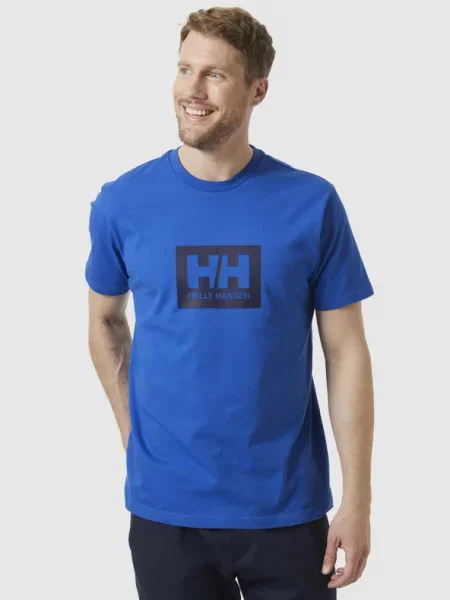Olcsóbban. Férfi póló Helly Hansen HH Box cobalt Méret: S kék