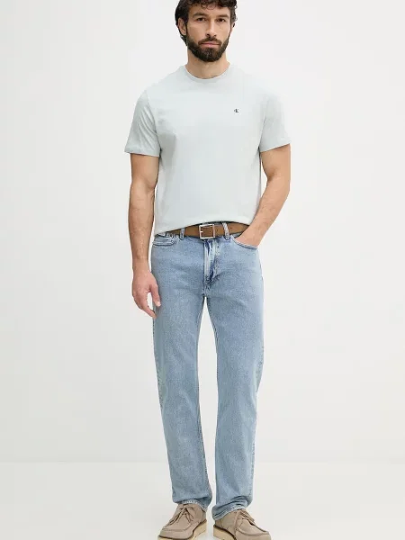Calvin Klein Jeans blugi straight bărbați albastru