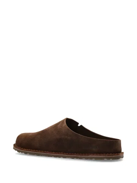 Papuci tip mules Birkenstock din piele de căprioară maro