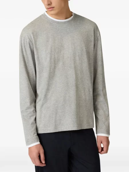 Lung tricou Lardini gri