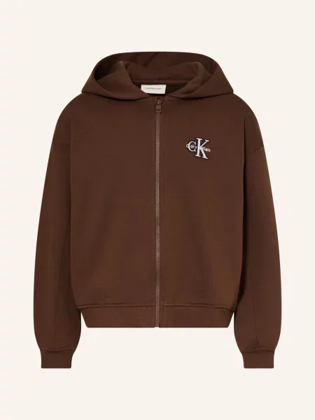 Mikina Calvin Klein Jeans hnědé