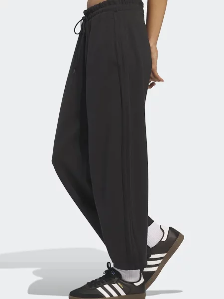 Adidas Originals pantaloni de trening pentru femei cu amestec de lyocell Barrel negru