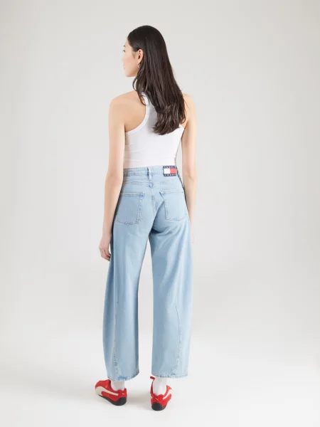 Tommy Jeans Blugi Ella Barrel Fit albastru