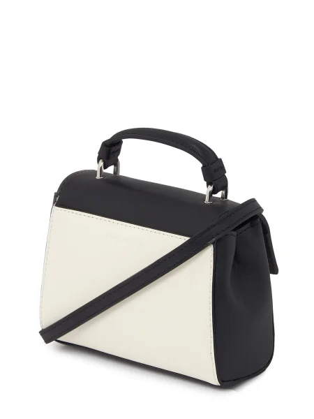 Geanta crossbody Karl Lagerfeld din piele cu autograf negru
