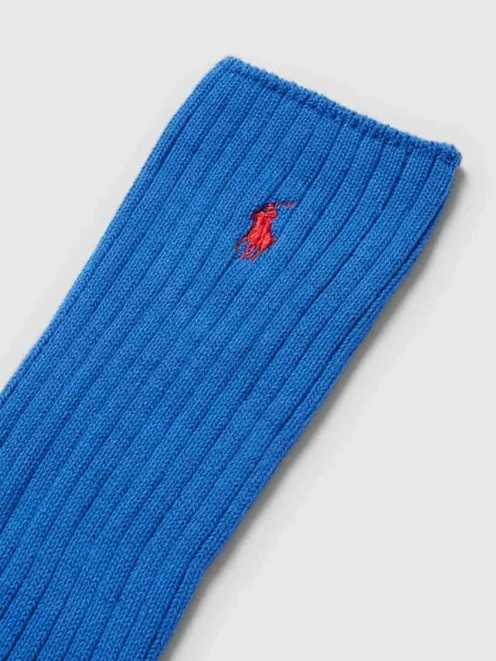 Skarpety z wyhaftowanym logo model ‘CREW SOCK’ Polo Ralph Lauren niebieskie