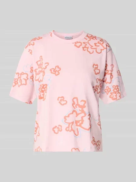 T-shirt we wzór na całej powierzchni z okrągłym dekoltem Jake*s Studio Woman