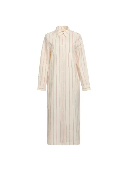 Sukienka Toteme w paski beżowa