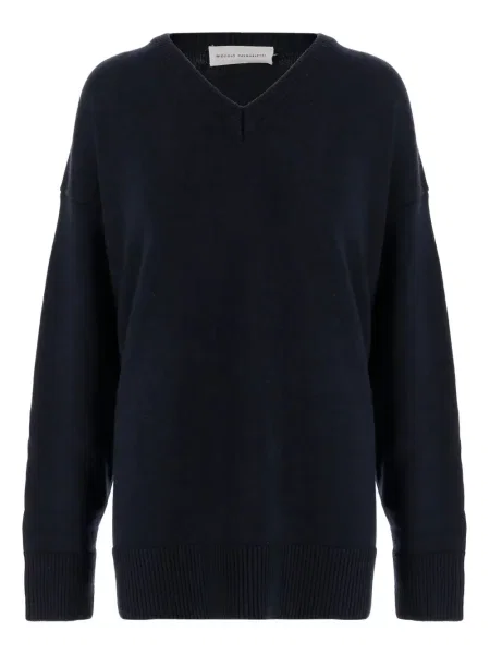 Sweter Niccolò Pasqualetti z kaszmiru niebieski