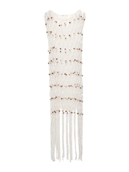 Pull&Bear Rochie de plaja bej / maro / natural alb