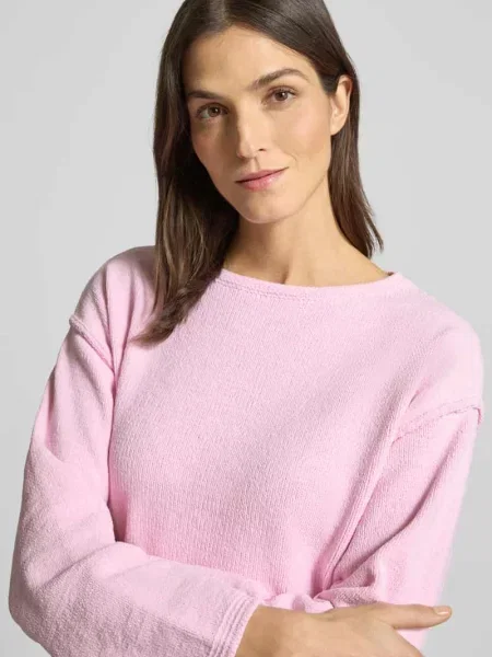 Sweter z dzianiny o kroju regular fit z wyjątkowo miękkiego materiału S.oliver Red Label różowy