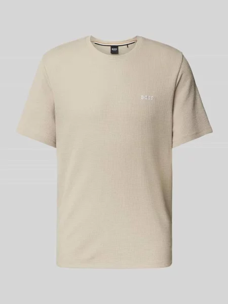 BOSS t-shirt lounge Waffle T-Shirt beżowa