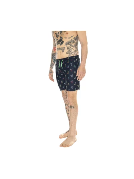 Długie kąpielówki Happy Socks niebieskie