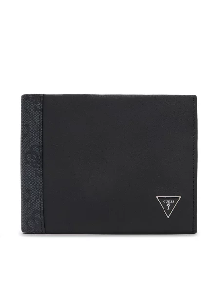 GUESS Portofel Sidney gri închis negru