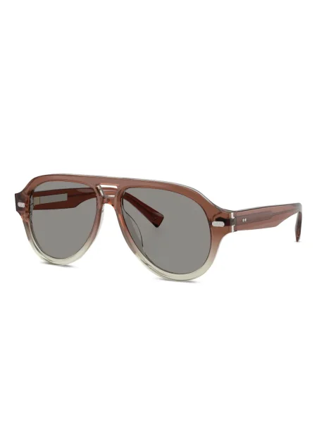 Ochelari de soare Brunello Cucinelli cu imagine maro