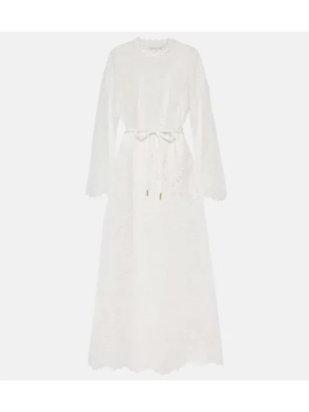 Rochie maxi Zimmermann cu broderie de costum alb