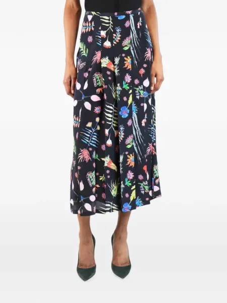 Fustă midi Rixo cu model floral cu imagine negru