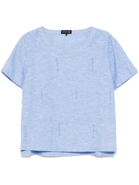 Top Sport B. By Agnès B. z nadrukiem niebieski