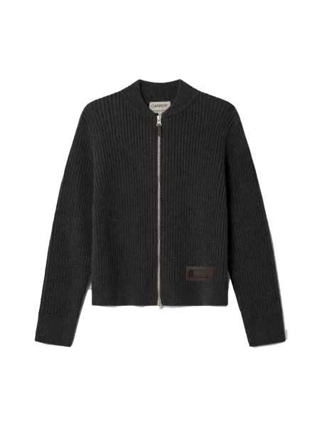 Dzianinowy sweter Carrer szary