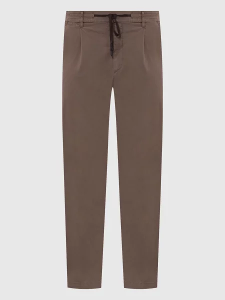 Штани з нашивкою логотипа Peserico коричневі