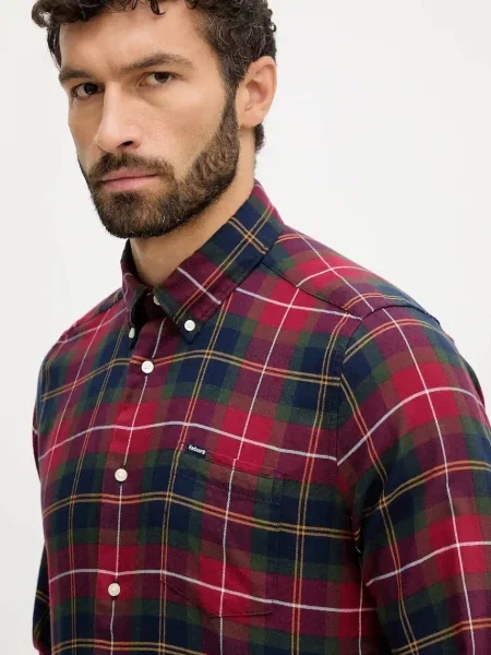 Сорочка Barbour FORTROSE regular комір button-down бордовий