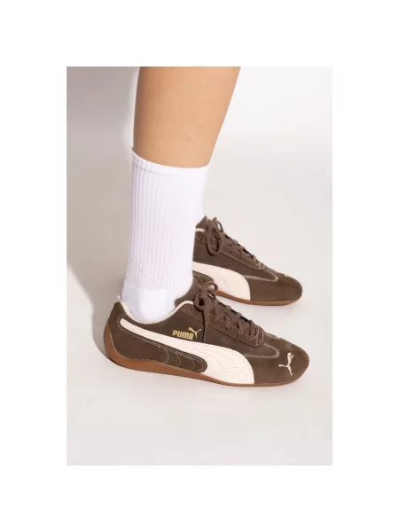 Sneakersy Puma zamszowe brązowe