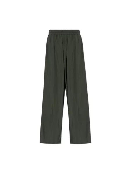 Lniane spodnie Balenciaga zielone