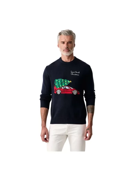Sweter Mc2 Saint Barth niebieski