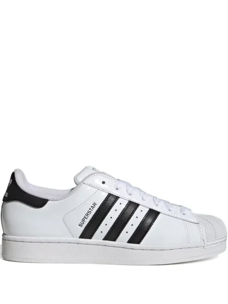 Kožené lakované tenisky Adidas Superstar bílé